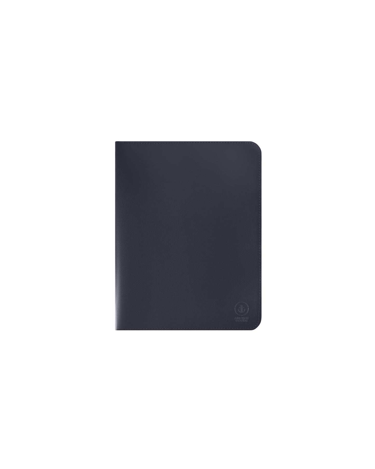 Шкіряна папка для морських документів на блискавці в темно-синьому кольорі